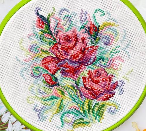 Kit punto croce fiore - , set