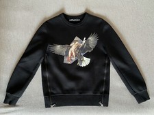 Felpa uomo Neil Barrett con stampa Ruben's Eagle fronte e retro