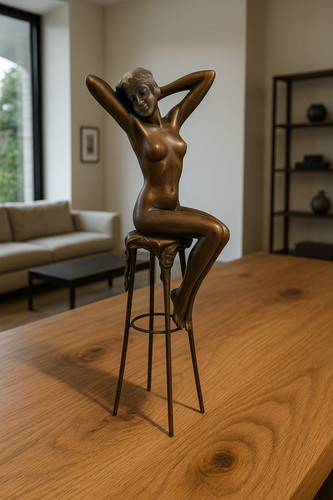 Scultura nudo bronzo donna - , 28
