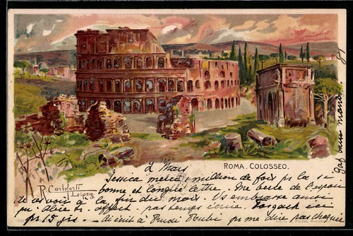 Cartolina artistica raffaele - cartolina,