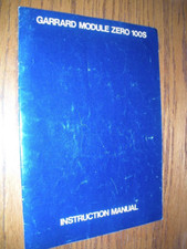 GARRARD ZERO 100 MANUALE