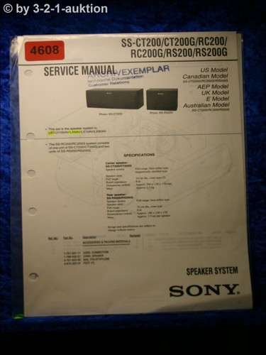 Manuale servizio sony ss - servizio,