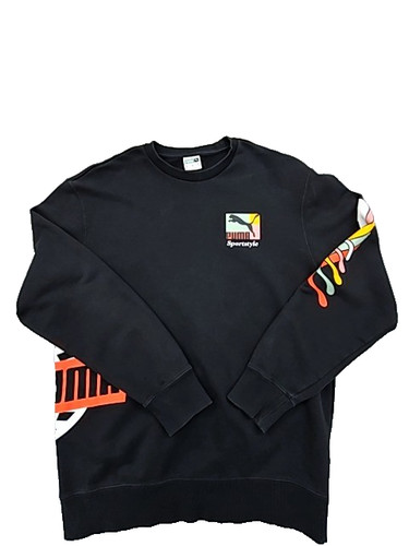 Felpa girocollo nera uomo - nera,