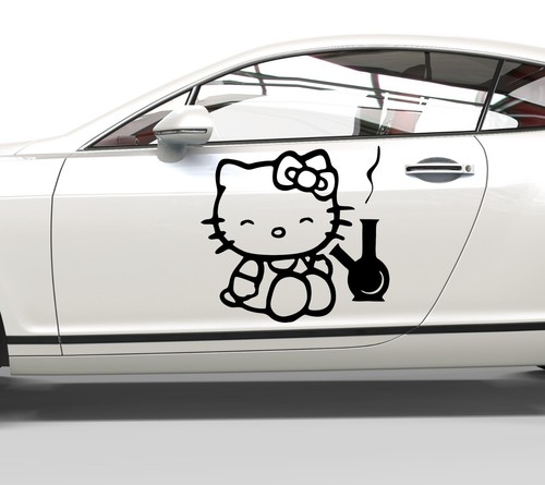 Adesivo stoned kitty sticker - -,
