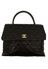 Chanel Originale, Borsa Tote Kelly, Vintage, Nera, Anni 90, ottime condizioni 