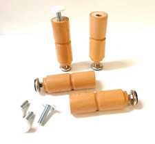 PIEDE IN LEGNO NOCE CHIARO PER