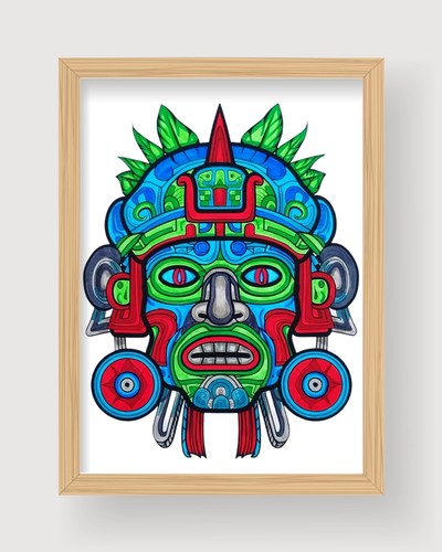 Maschera rituale disegno - , senza