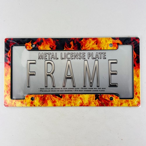 Portatarga fiamme metallo - fiamme,