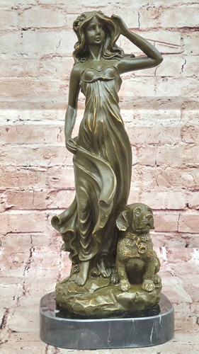 Statua elegante bronzo - elegante, in