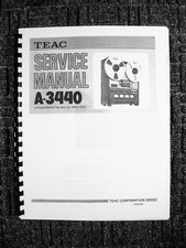 ONE NEW COPY TEAC A-3440 REEL TO REEL TAPE DECK RECORDER "SERVICE" MANUALE