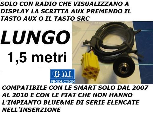 Cavo ingresso solo audio aux - cavo,