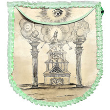 Grembiule massonico dipinto a