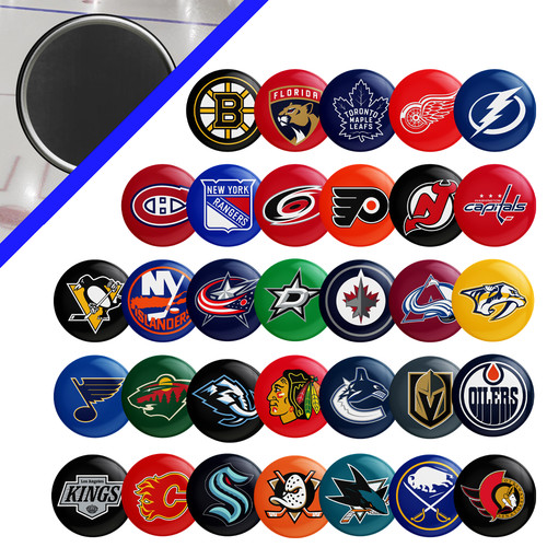 Nhl team magnets set - team, 2,25"