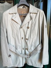 BELSTAFF Giacca Pelle CAPPOTTO AVIATORE Bianco malenotti Epoca XL