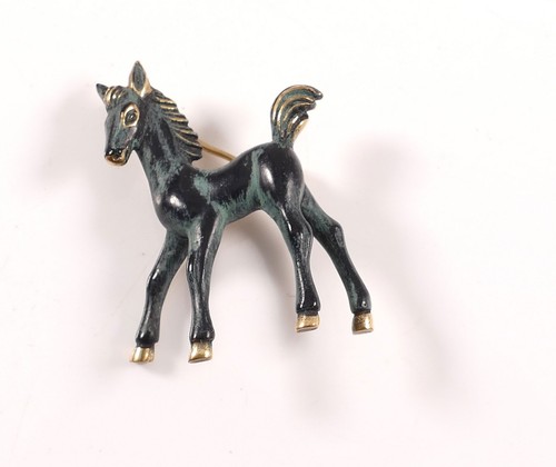 Spilla puledro cavallo bronzo
