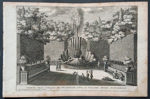 Stampa antica 1690 bernini