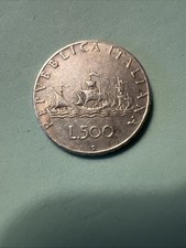 MONETA ARGENTO 1966 500 LIRE
