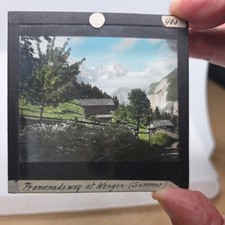 Glass magic lantern slide - magic,