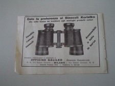advertising Pubblicità 1930 BINOCOLI KORISTKA