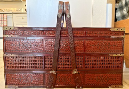 Antico baule vintage livelli - 3,