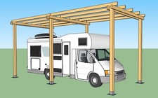 Box per camper in legno 4x8x h.3,5 ricovero per camper mansardati 