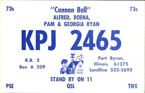Carta qsl vintage kpj - cb,