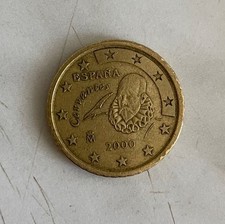 Moneta 50 Centesimi Rara, Espana  Cervantes 2000