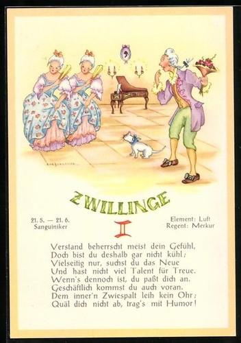 Cartolina segno zodiacale