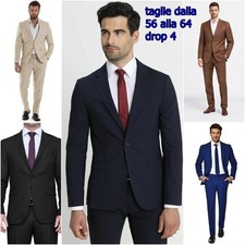 Abito Uomo 54 56 58 Drop 4 Blu
