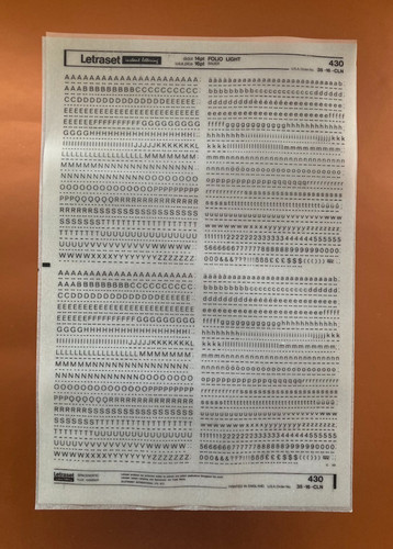 Letraset 430 folio light - letraset,