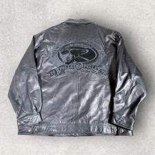 Giacca pelle pantera ricamata pelle Marc Buchanan pelle uomo 48 vintage