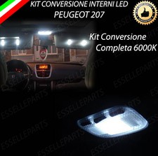 KIT FULL LED INTERNI PEUGEOT 207 KIT CONVERSIONE COMPLETA CANBUS 6000K