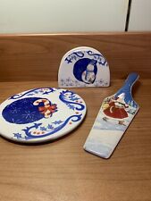 Set Di Natale In Ceramica Paletta Per Dolci Porta Tovaglio E Sotto pentola