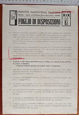 FOGLIO DISPOSIZIONI PARTITO