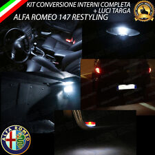 KIT LED INTERNI ABITACOLO ALFA 147 RESTYLING COMPLETO + LED TARGA CANBUS 6000K