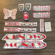 NOS Monty Trials Kit Adesivi Telaio Bici BMX 219 X Adesivi Alp