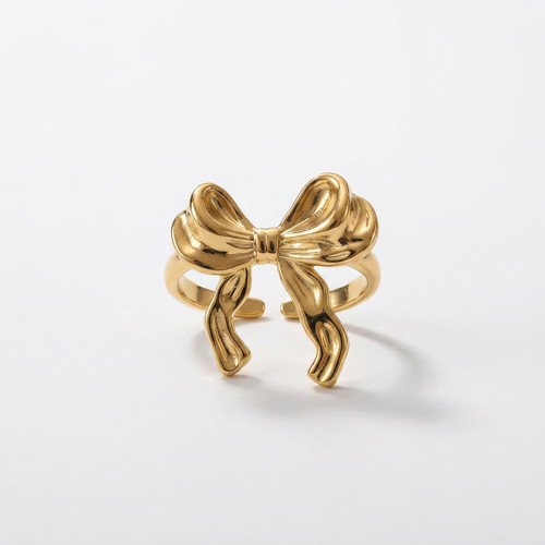 Anello fiocco oro nastro - fiocco,