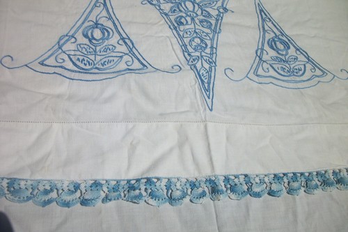 Lenzuolo vintage ricamo - , e