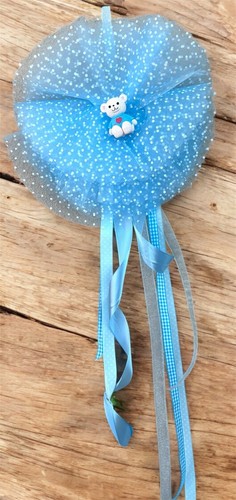 Fiocco nascita coccarda tulle - fiocco,