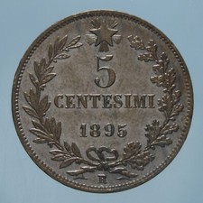 UMBERTO I 5 CENTESIMI 1895 R
