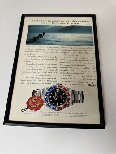 Framed 1997 rolex gmt master - rolex,