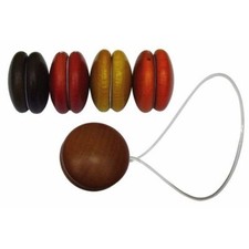 Fermatenda Calamita Tondo in legno con Filo colore Ciliegio