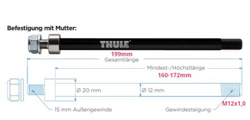 Thule thru axle adattatore - thule,