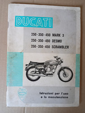 Libretto Istruzioni per l'uso e la manutenzione Ducati 250 - 350 - 450 Mark 3 