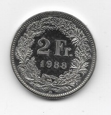 Monete Svizzere 2 FRANCHI ANNI