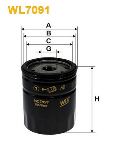Wl7091 filtro olio per - wl7091,