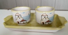 Set 2 Tazzine da Caffè in Ceramica Vietrese con vassoio - Vietri