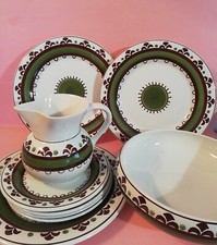 RICHARD GINORI Mondovì PAOLA Gió Ponti DECORO VERDE PIATTI CARAFFA VINTAGE