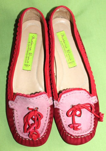Mocassini camoscio rosa - in,
