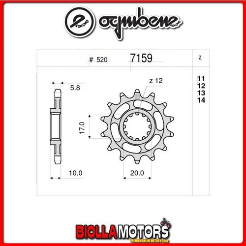 367159013 pignone trasmissione - 367159013,
